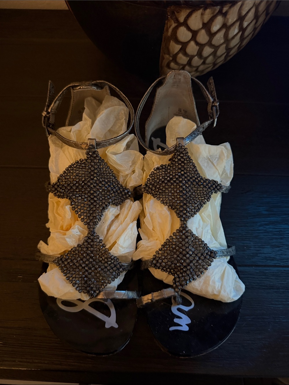 Sam Edelman Metallic Mesh PewterWomen's Sandals